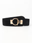 PU Elastic Wide Belt with Alloy Buckle