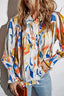 Contrast Button Up Long Sleeve Shirt