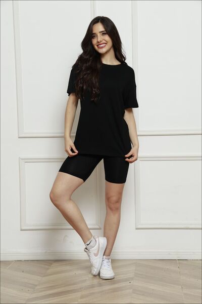 Round Neck Short Sleeve T-Shirt and Shorts Set