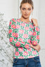 Floral Round Neck Long Sleeve Top