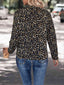 Printed Tie Neck Long Sleeve Top