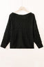 Boat Neck Long Sleeve Sweater