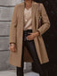 Collared Neck Button Up Long Sleeve Coat