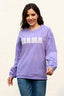MAMA Round Neck Drop Shoulder Sweatshirt