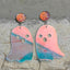 Ghost Shape Acrylic Dangle Earrings