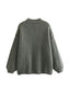 Exposed Seam Round Neck Long Sleeve Sweater