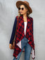 Plaid Open Front Cardigan