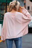 Exposed Seam Round Neck Top with Pocket