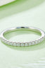 Moissanite Platinum-Plated Half-Eternity Ring
