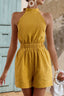Halter Neck Tie Back Romper