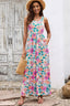 Round Neck Sleeveless Maxi Dress with Pockets
