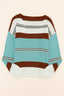 Color Block V-Neck Knit Top