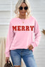 MERRY Graphic Drop Shoulder Sweatshirt