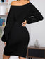 Tie Waist Long Sleeve Mini Dress