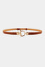 Toggle Buckle Skinny PU Belt
