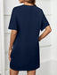 V-Neck Short Sleeve Mini Dress