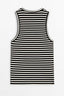 Striped Round Neck Wide Strap Tank