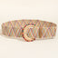 Multicolored Polypropylene Bead Buckle Belt