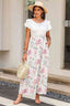 Round Neck Ruffled Short Sleeve Dress