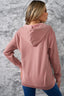 Half-Zip Drawstring Hoodie with Pockets