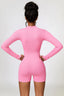 Half Zip Long Sleeve Active Romper