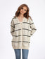 Plaid Button Down Drop Shoulder Cardigan