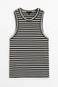 Striped Round Neck Wide Strap Tank