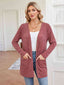 Ribbed Button Up Cardigan with Pockets