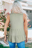 Round Neck Peplum Tank