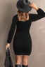 Square Neck Balloon Sleeve Mini Dress