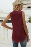 Notched Sleeveless Tank