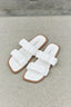 Weeboo Double Strap Scrunch Sandal in White