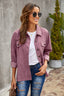 Corduroy Long Sleeve Button-Up Shirt Jacket
