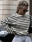 Striped Round Neck Long Sleeve T-Shirt
