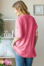 Heimish Full Size Printed V-Neck Half Sleeve Top