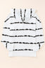 Striped Half-Button Drawstring Hoodie