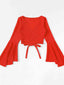 Tied Flare Sleeve Top