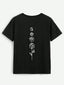 Rose Round Neck Short Sleeve T-Shirt