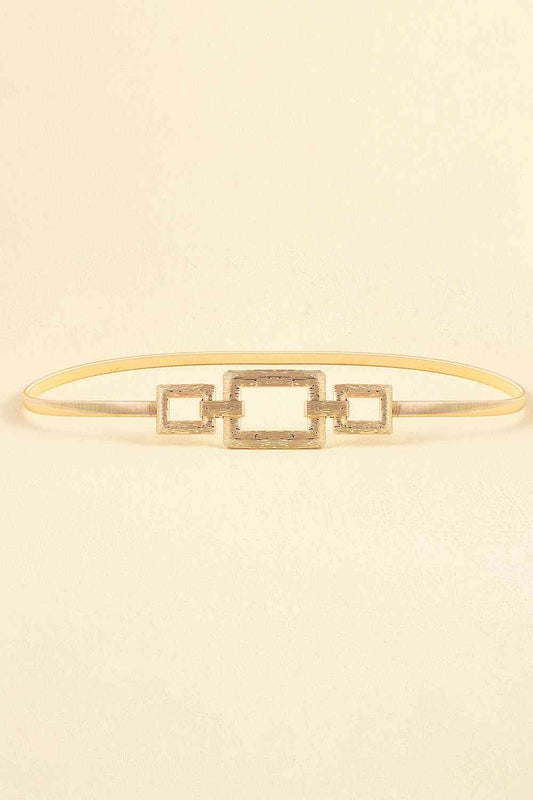 Square Shape Zinc Alloy Buckle Iron Belt