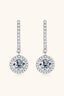 2 Carat Moissanite 925 Sterling Silver Drop Earrings