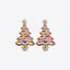Rhinestone Alloy Christmas Tree Earrings