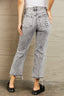 BAYEAS Acid Wash Distressed Straight Jeans