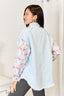 Buttoned Collared Neck Denim Jacket