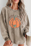 Pumpkin Graphic Round Neck Long Sleeve Sweatshirt
