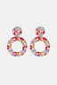 Round Shape Acrylic Dangle Earrings