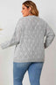 Plus Size Plaid V-Neck Knit Top