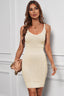 Ribbed Scoop Neck Knit Dress