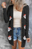 Sequin Santa Button Up Long Sleeve Cardigan