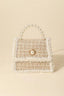 Fame Pearly Trim Woven Handbag