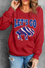 LET'S GO Graphic Round Neck Sweatshirt